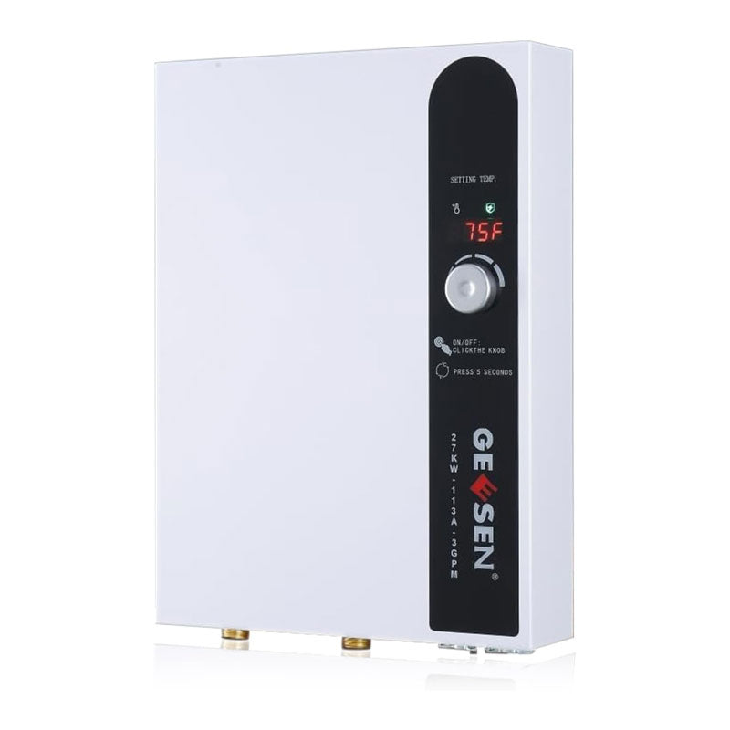 Geesen 27 KW Tankless Water Heater Electric, Instant On Demand Endless Hot Water Heater 240V