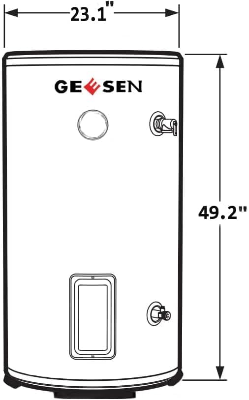 Geesen Storage RV TR Endless Trailer Tank Large electric water heater for whole house(40 Gallon)