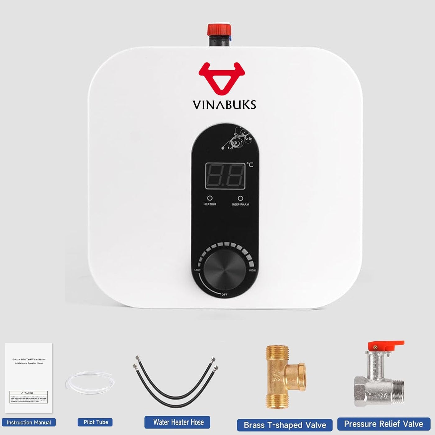 Electric Water Heater Smart 3.3 Gallon Point of Use Hot Water Heaters 120V