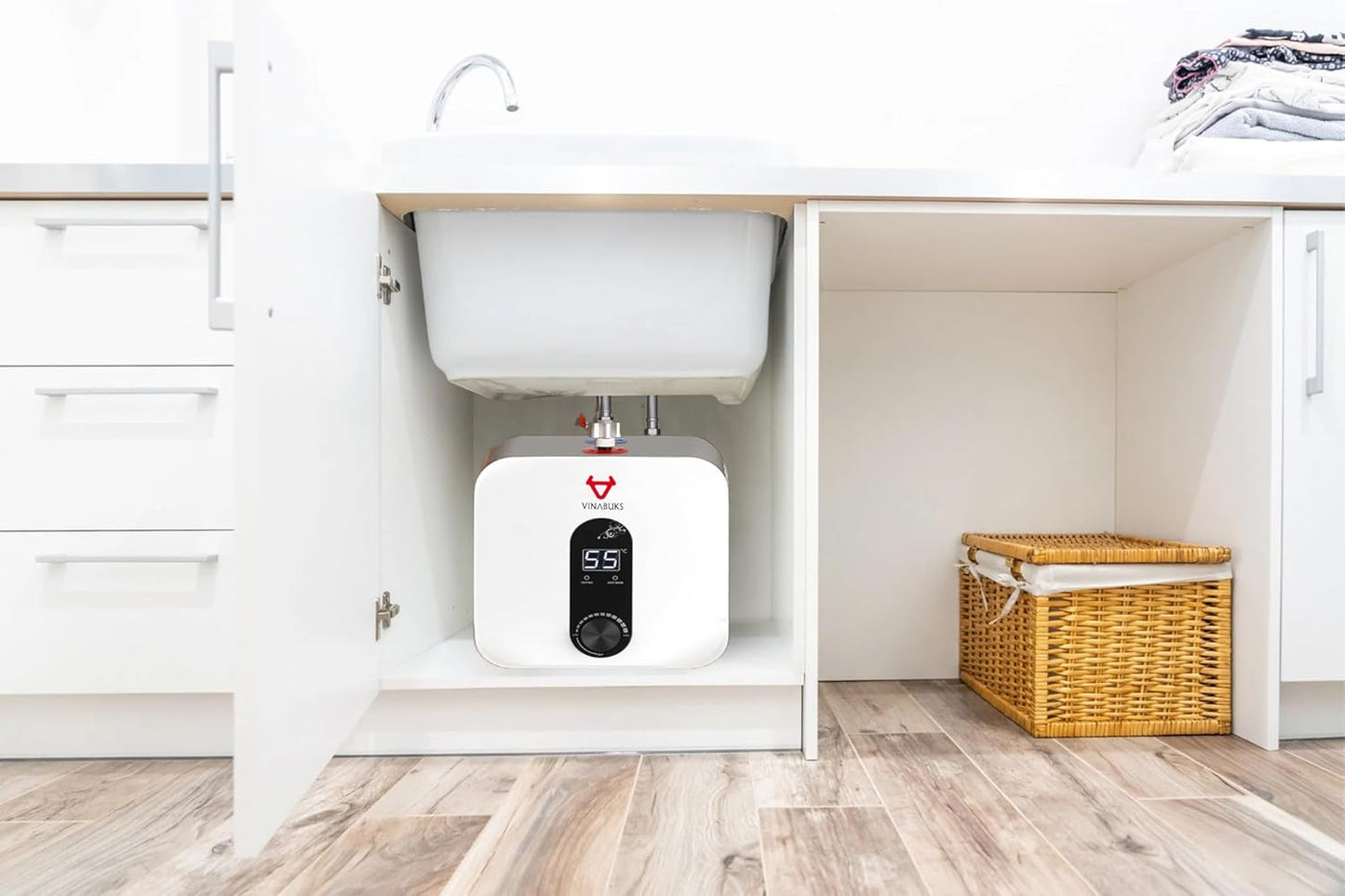 Electric Water Heater Smart 3.3 Gallon Point of Use Hot Water Heaters 120V