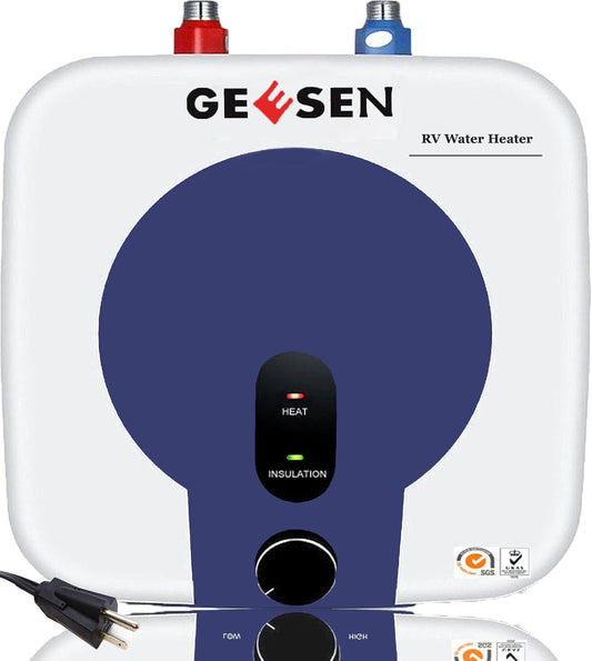 GEESEN Small Under Sink Counter RV TR Trailer Kitchen Electric Water Heater(110/120V)