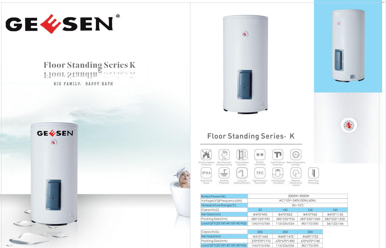 Geesen Storage RV TR Endless Trailer Tank Large electric water heater for whole house(40 Gallon)