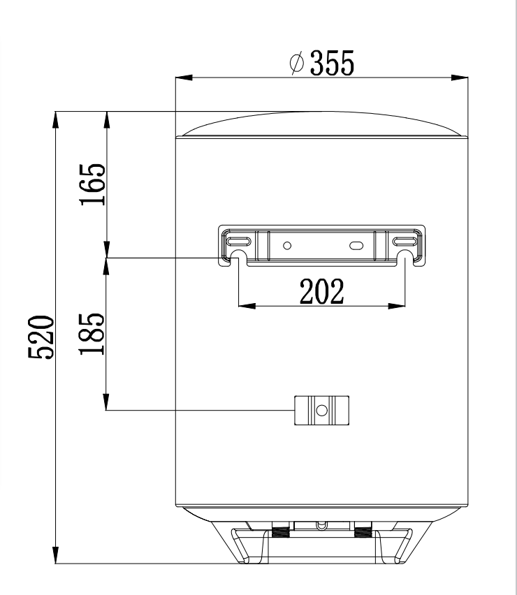 Geesen Storage RV TR Indoor Waterproof Electric Tank On Demand Hot Water Heater(8 Gallon)