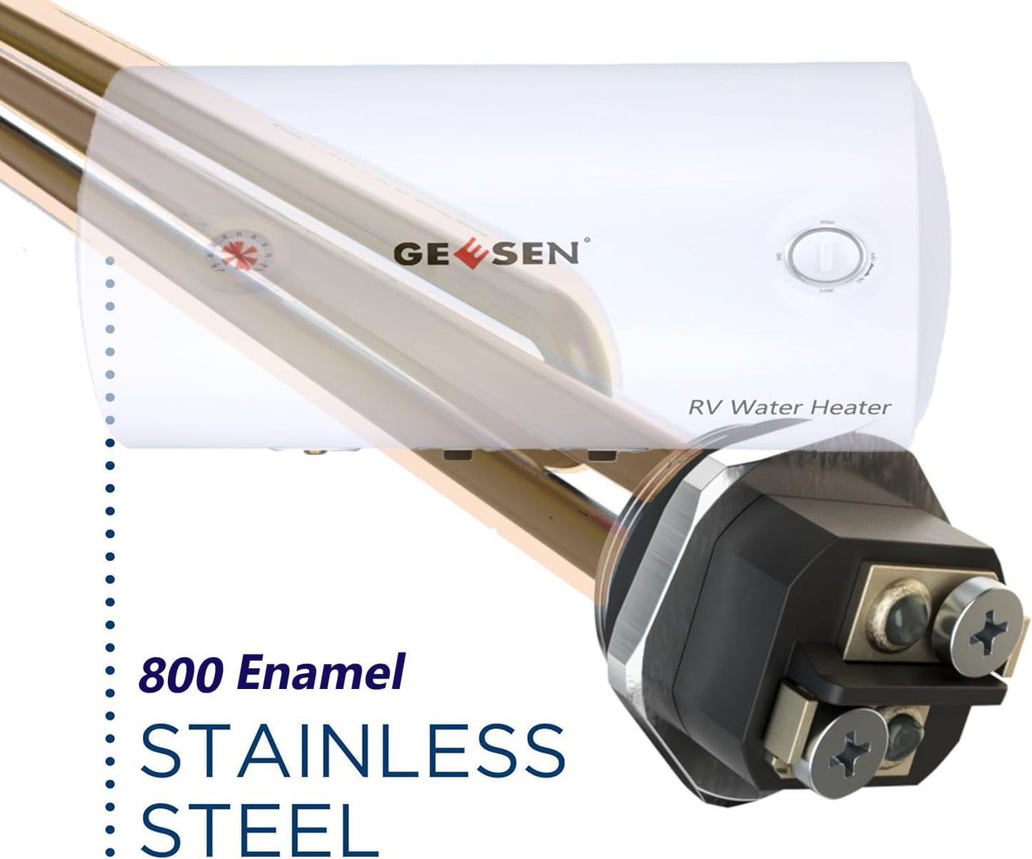 Geesen Electric Hot Water Storage Tank, Compact Point-of-Use(15 Gallon)