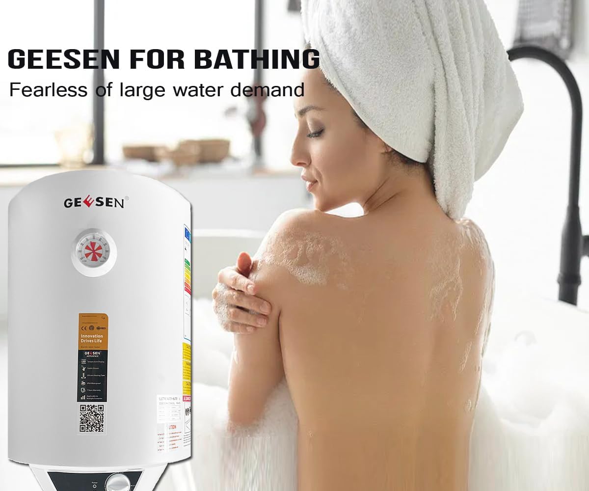 Geesen Storage RV TR Indoor Waterproof Electric Tank On Demand Hot Water Heater(8 Gallon)